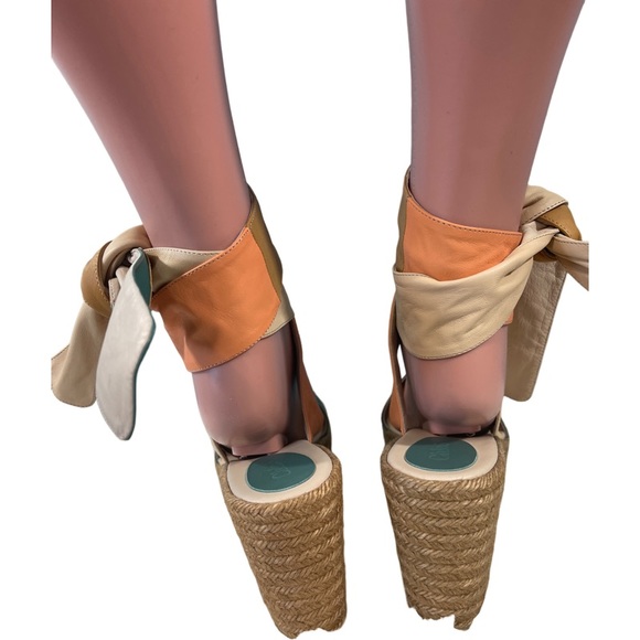 Chloe Ankle Tie Wedge Espadrille Sandal - Picture 4 of 9